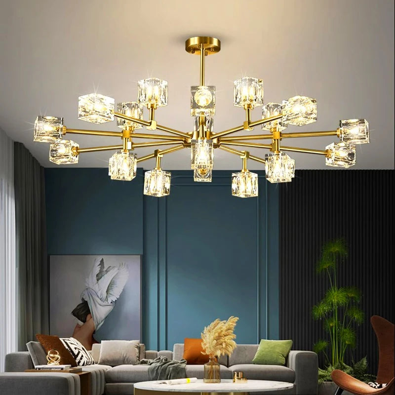 Pendant lights, luxury crystal living room chandelier, bedroom Pendant lamp, ceiling light, indoor lighting