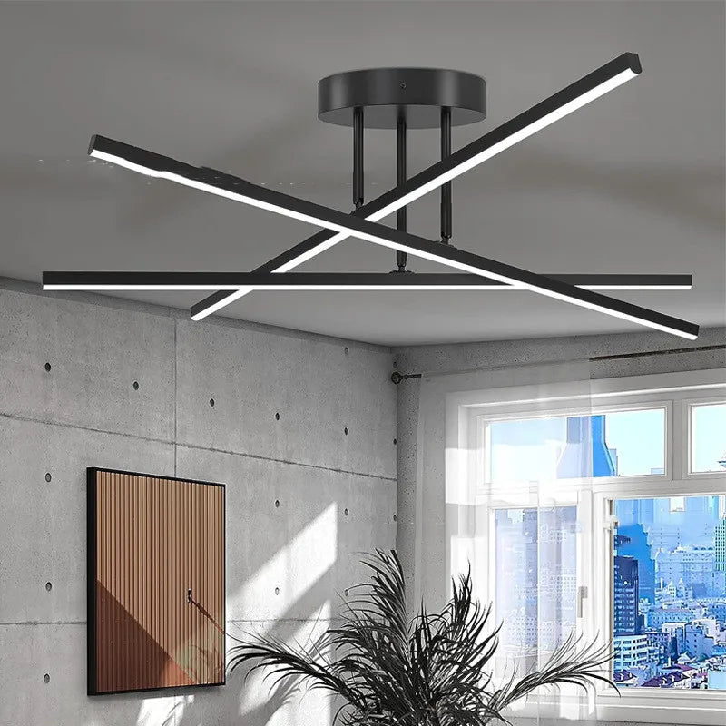 Aluminium LED Chandelier Three Colors Lamp Modern Style Ceiling Lamp Bedroom Light Surface Installation 220V Dining Room Lamp