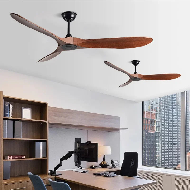 5-Leaf Strong Wind Nordic Ceiling Living Room Dining Room Industrial American Retro Commercial Variable Frequency Light Free Fan