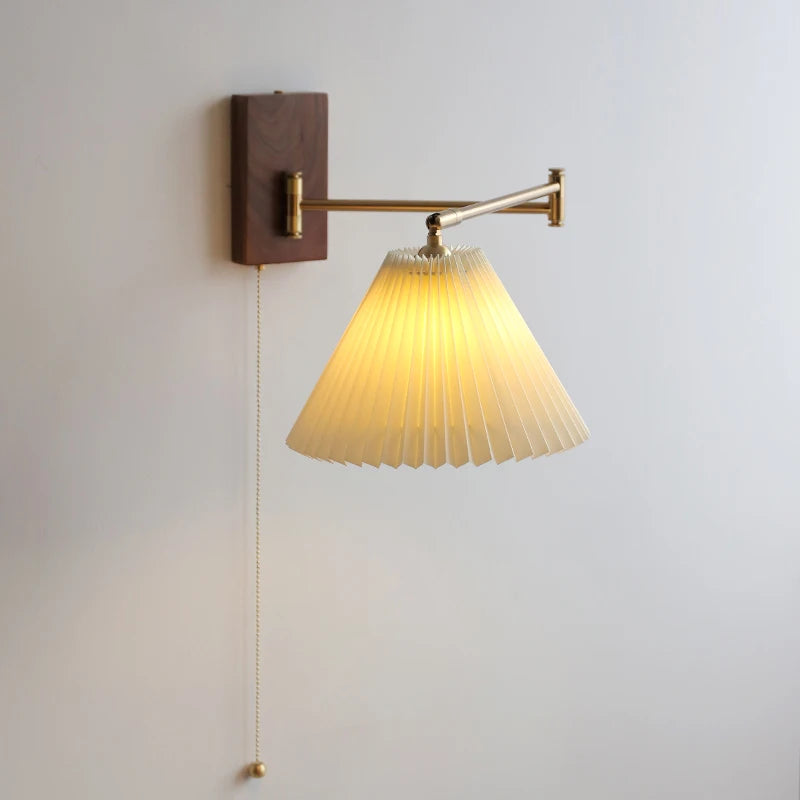 left Right Totate LED Wall Lamp Beisde Pull Chain Plug In Switch Bedroom Living Room Light Nordic Modern Sconce Wandlamp