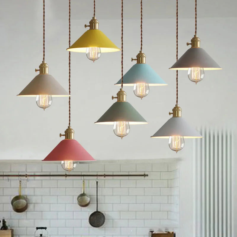 Nordic Pendant Lights Indoor Lighting Hanging Lamp Home Decoration Bedroom Living Room Coffee Shop Brass Creative Umbrella Lamp