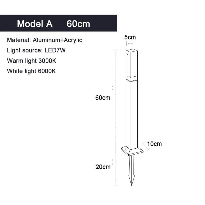 LED Lawn Lamp Landscape Lights For Garden Decoration IP65 Waterproof AC85-265V Garden Lights Outdoor Lighting For country house