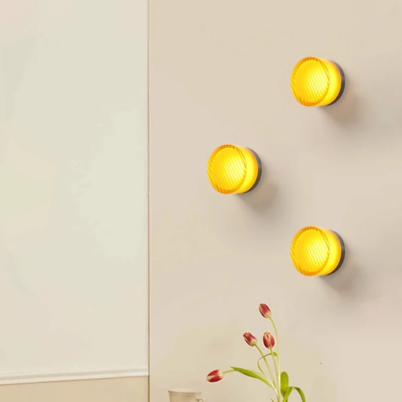 Nordic LED Wall Lamps Anthracite Amber Potato Chips Wall lamps Backdrop Study Living Room Bedroom Indoor Lighting Decoration