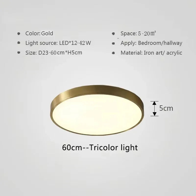 LED Ceiling Light Minimalist Multicolor Ultra-thin Round Lamp Nodic For Living Room Bedroom Study Aisle Balcony Lighting Fixture