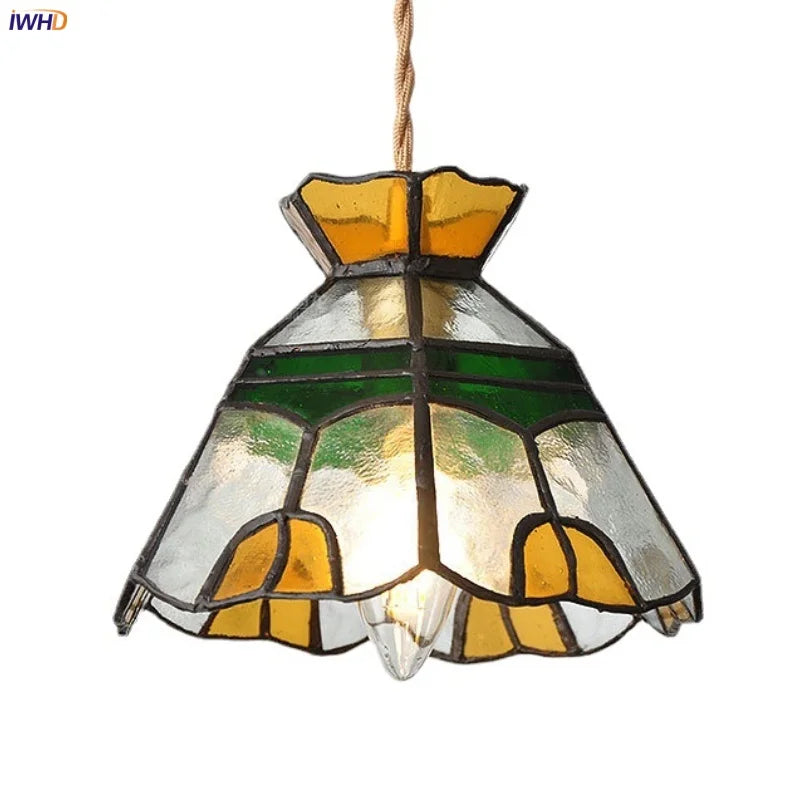 Retro Loft LED Pendant Lamp Bar Balcony Kitchen Wire Adjustable Glass Brass Home Decor Dining Room Lights Lamparas Colgante