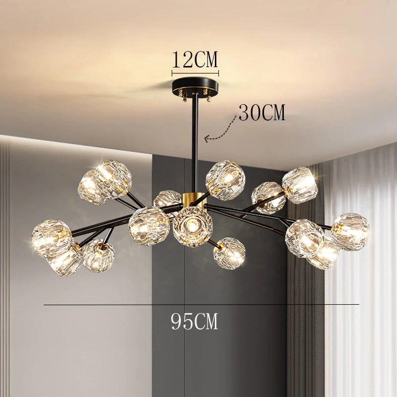 Pendant lights, luxury crystal living room chandelier, dining room Pendant lamp, ceiling light, indoor lighting