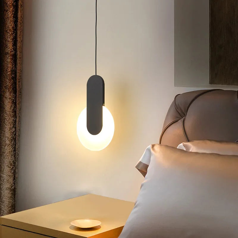 Modern LED Pendant Lamp Bedside Hanging Chandelier for Living Room Bedroom Study Aisle Home Decoration Lighting Fixture Lustre