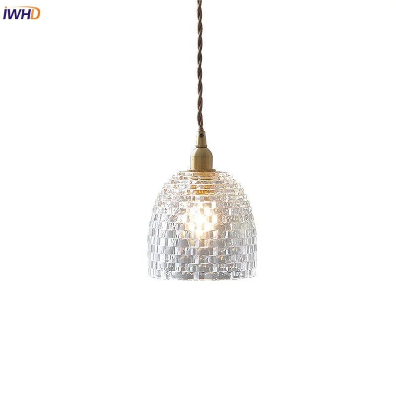 Home Decor LED Pendant Lights Nordic Modern Living Dining Room Aisle Flower Clear Glass Hanging Light Fixture Pendelleuchte