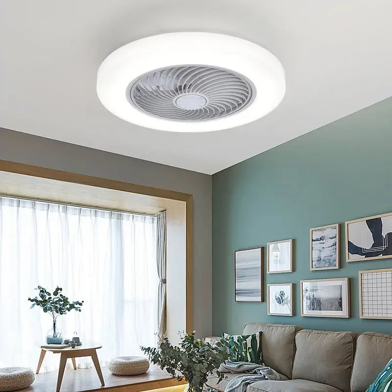 46 52 cm Smart Ceiling Fan Fans With Lights App+Remote Control Bedroom Ventilator Lamp Air Invisible Blades Retractable Silent