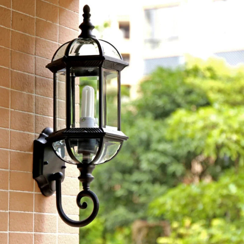 Retro Outdoor Wall Light Villa Garden Porch Wall Waterproof Lighting Courtyard Outside Facade Wall Lighting Porch Garden