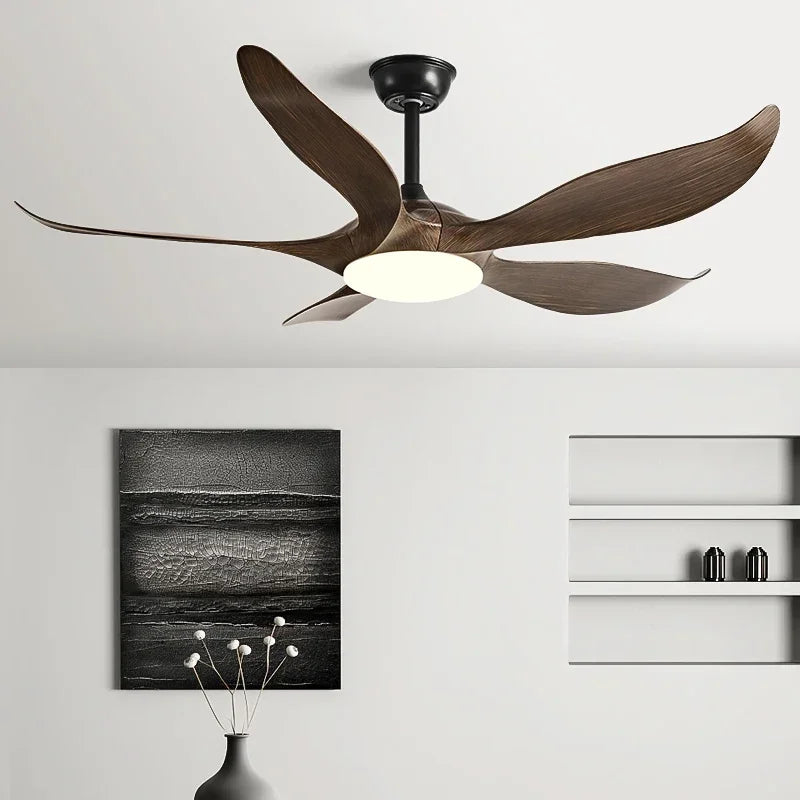 52Inch 5ABS Blade Ceiling fan with LED light and Remote Control Lamps for room fan with ceiling light home fan Used for bedroom