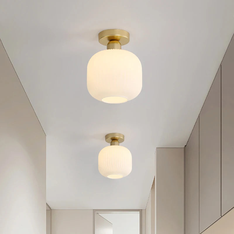 Nordic ceiling light glass lamp balcony home checkroom light luxury American simple corridor entrance hallway aisle light