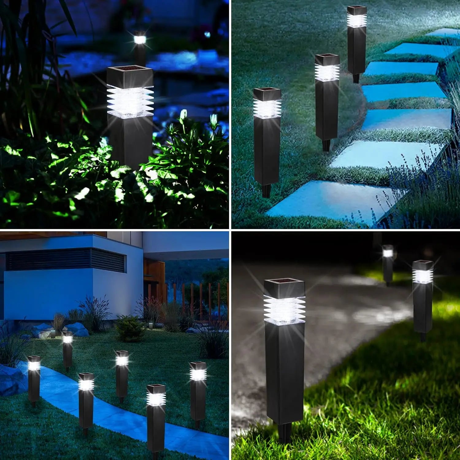 Solar Garden Lights LED Solar Pathway Lights Outdoor IP65 Waterproof Landscape Lighting Decor for Backyard Walkway Driveway