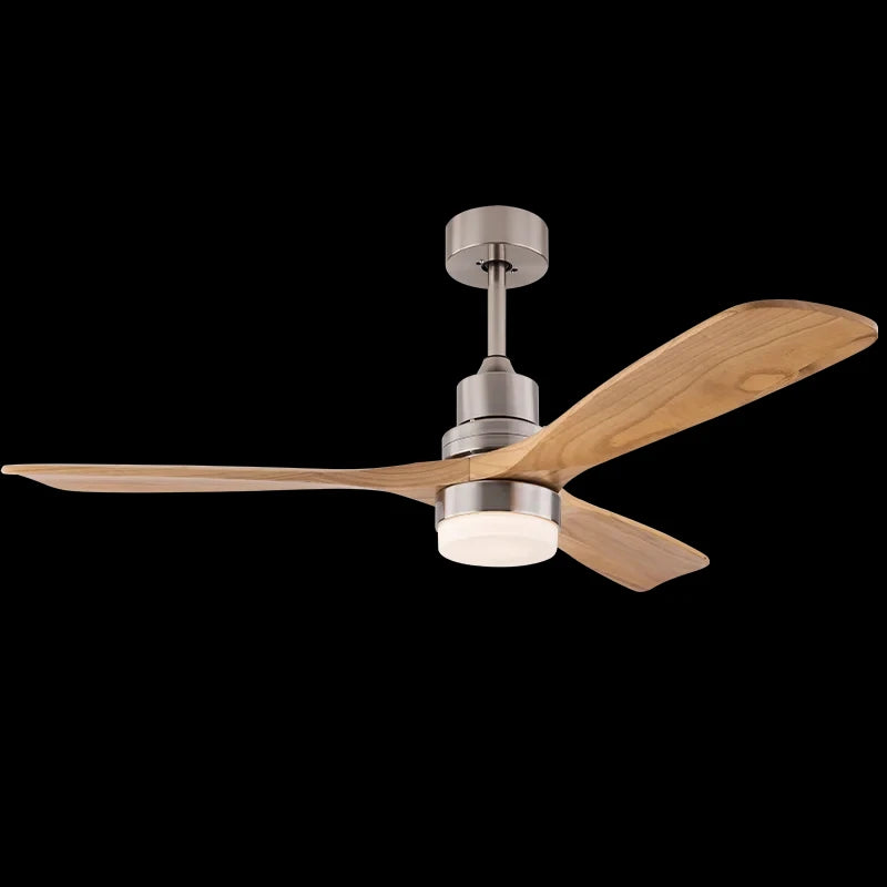 52 inch Wood Ceiling Fan with 3 Blade Remote Control Indoor Vintage for Patio Living Room Bedroom Office Ceiling Fan with Light