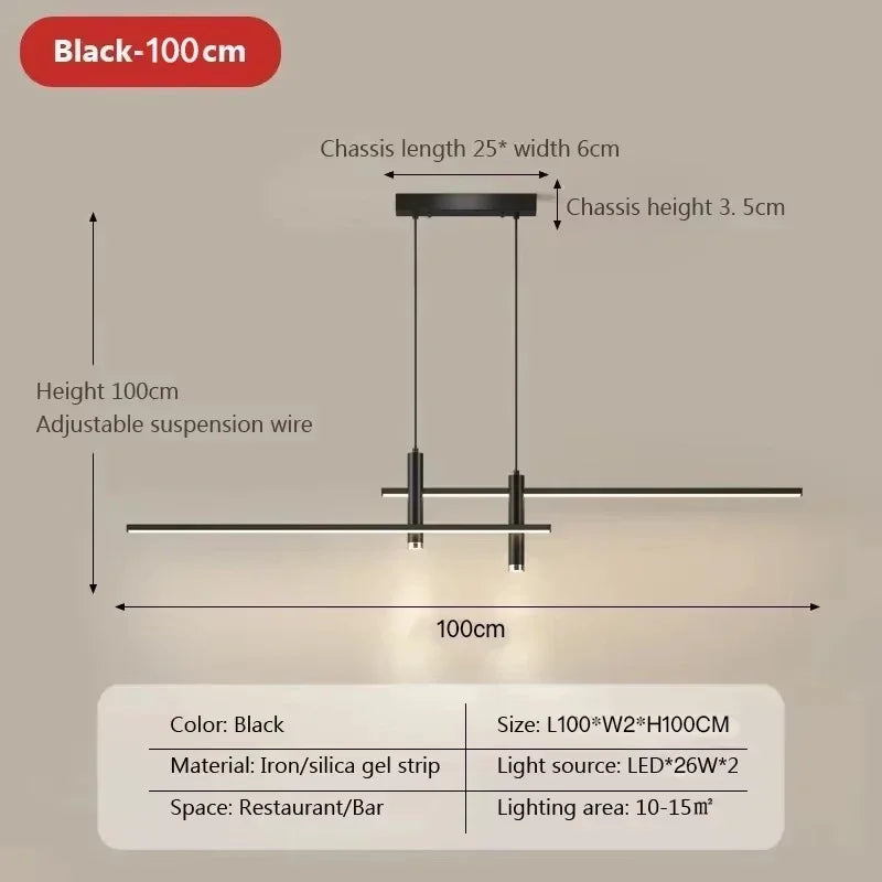 LED Pendant Light Restaurant Hanging Lamp Smart Remote Control Adjustable Color Temperature Brightness Living Room Indoor Light