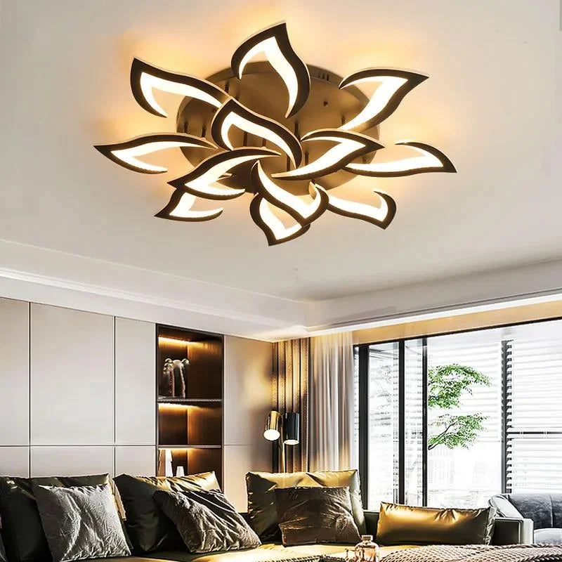 Modern Minimalist LED Chandeliers Dining Living Room Bedroom Study Room Black White Chandeliers Home Indoor Lighting Decor Lamps