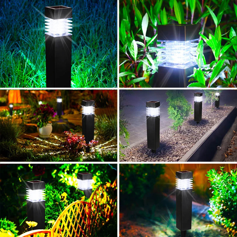 Solar LED Pathway Lights Outdoor Waterproof Garden Decor Lamp For Patio Lawn Balcony Walkway Solar Lantern