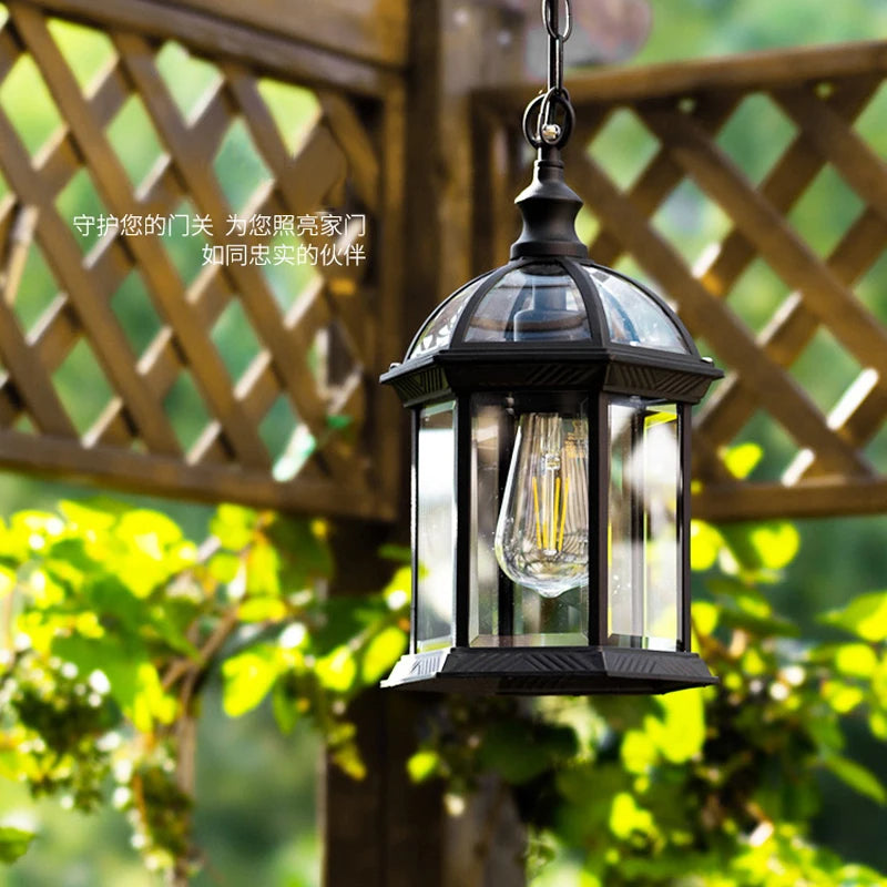 Outdoor Lamp Garden Pendant Lamp Gate Hallway Balcony Hanging Lamp Lantern Waterproof Corridor Aisle Courtyard Ceiling Lamps