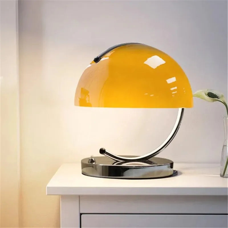 Nordic orange glass table light Bauhaus table lamp for Bedroom living room Study hotel Minimalist Designer desk lamp