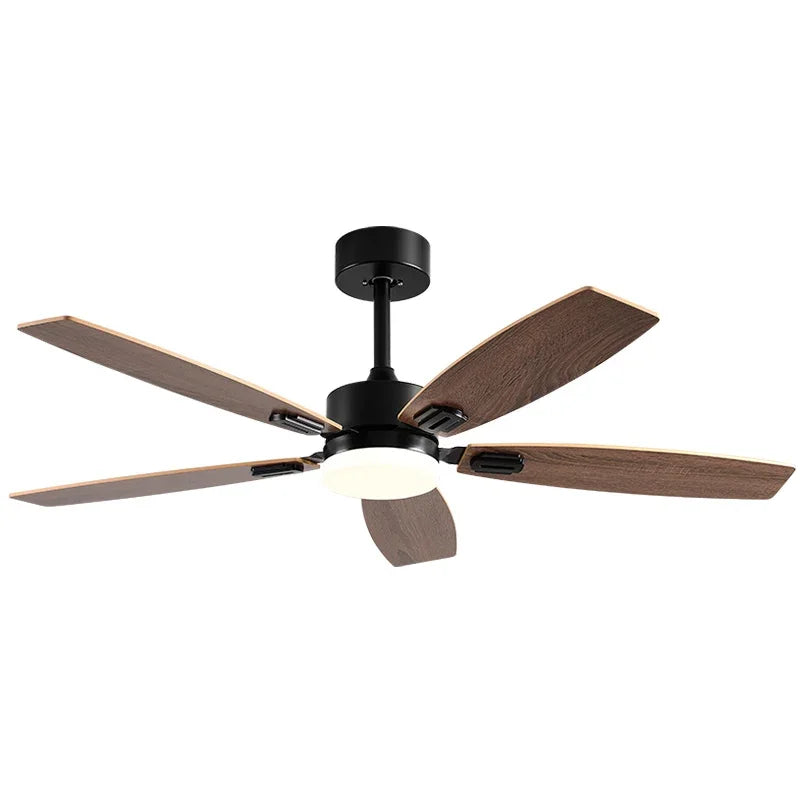 42/52inch 3/5 wood blade DC 35W pure cooper Motor ceiling fan wiht 18W LED Light and Remote Control Restaurant fan