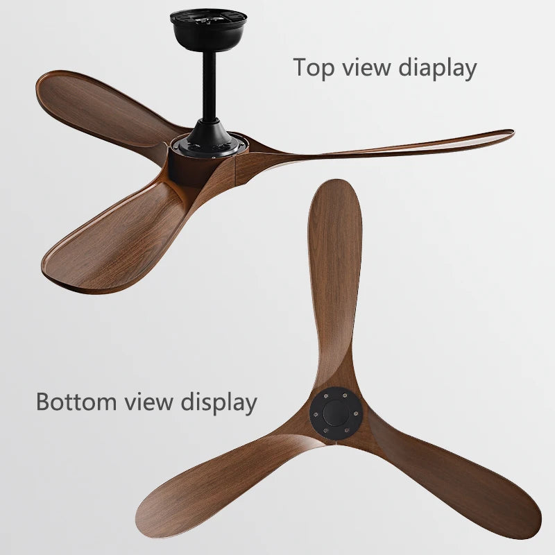 42 52 60 Inch Ceiling Fan Industrial ABS blade No Light Support Remote Control Decorative Blower ABS Retro Large Fans