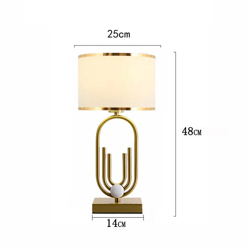 Table Lamp Bedroom Bedside Lamp Nordic Light Luxury Modern Bedroom Living Room Study Romantic Warm Decoration Desk Lamp