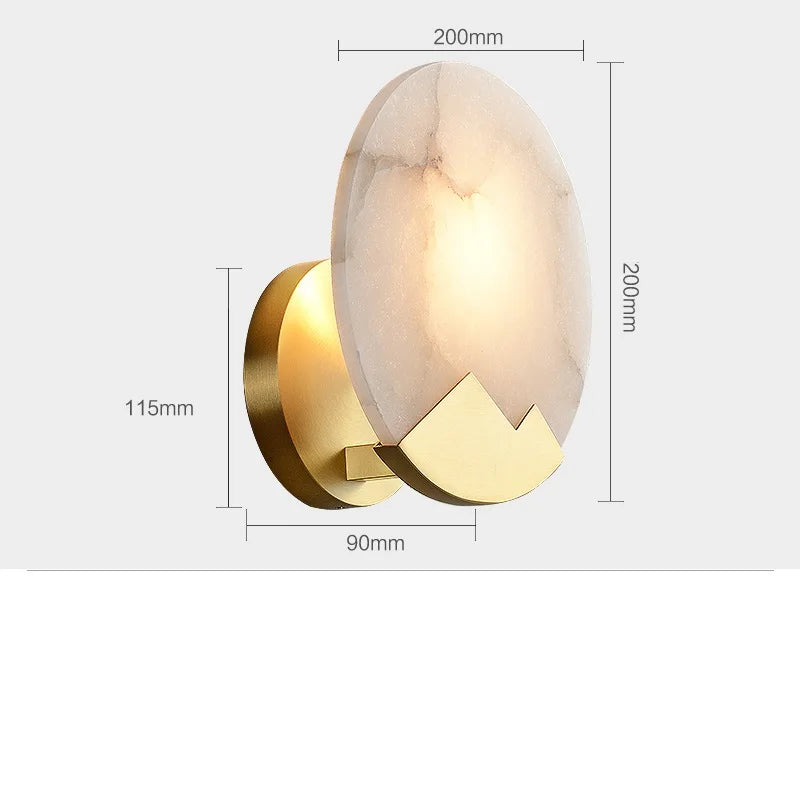 Marble LED Bathroom Mirror Light Copper E14 Socket Home Indoor Decor Bedroom Living Room Nordic Modern Wall Lamp Sconce