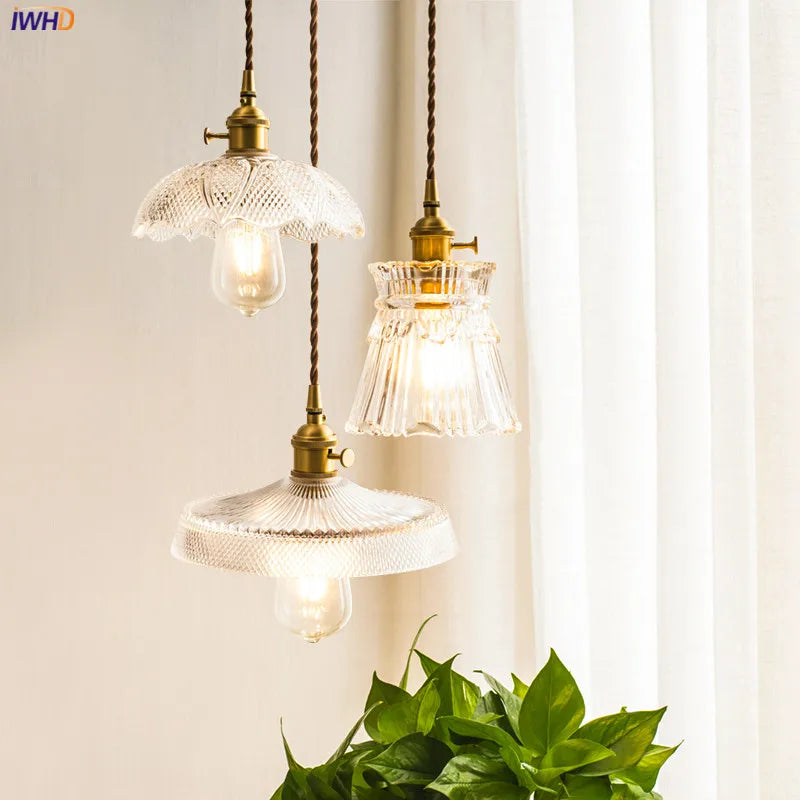 Diamond Glass LED Pendant Lamp Beside Home Indooor Lighting Bedroom Dinning Room Hanglamp Nordic Modern Hanging Lights