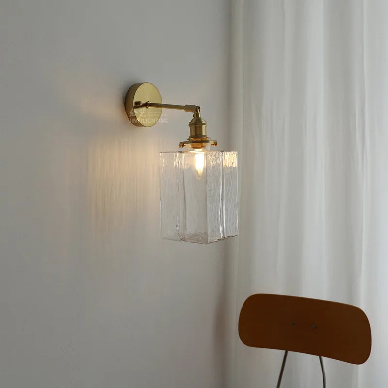 Glass LED Bathroom Mirror Light Copper Home Indoor Lighting Luminaria Bedroom Living Room Nordic Modern Wall Lamp Sconce