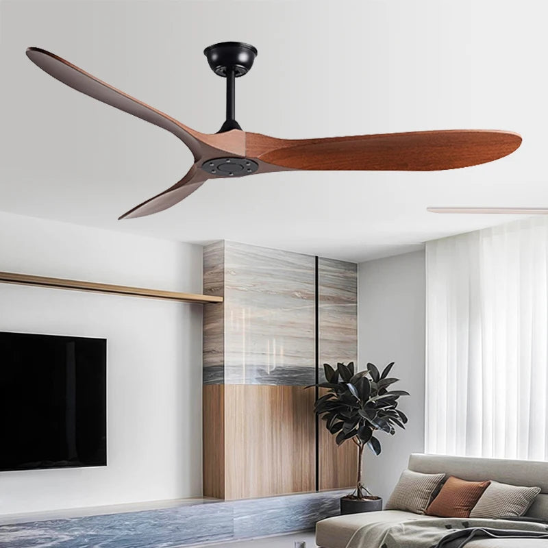 42 52 60 Inch Ceiling Fan Industrial Vintage ABS Ventilator No Light Remote Control Decorative Blower Retro Large Fans