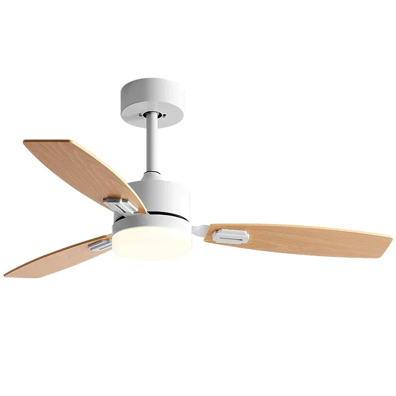 42/52inch 3/5 wood blade DC 35W pure cooper Motor ceiling fan wiht 18W LED Light and Remote Control Restaurant fan