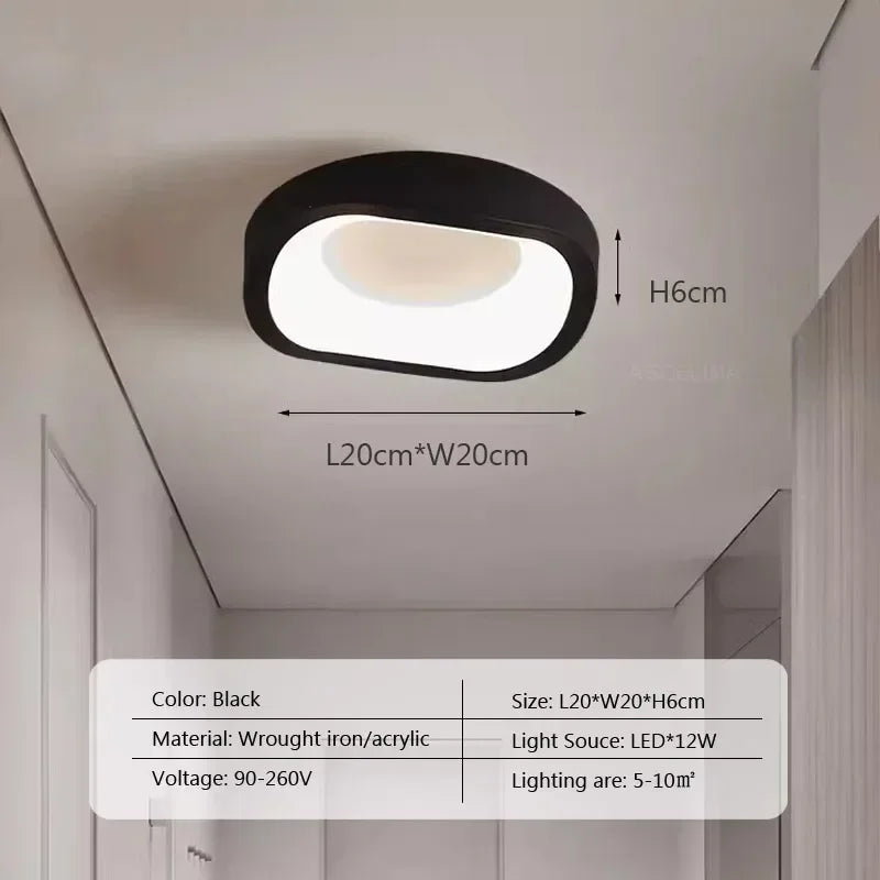 Nordic LED Ceiling Lamp For Living Dining Room Bedroom Aisle Cloakroom Balcony Ceiling Chandelier Indoor Decor Lighting Fixtures