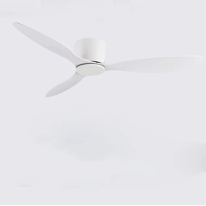 Low Floor Ceiling Fans Only 42 Inch 52 Remote Control Cooling Fans Lamp Design Ceiling Fan With Light White wood Black Color FAN