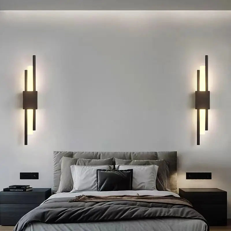 Modern Stylish Acrylic Pipe LED Wall Lamp for Living Room Bedroom Hallway Wall Sconce Room Decor Bedroom Bedrside Lamp