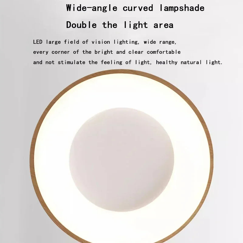 Wood Grain Ceiling LED Light Nordic Iron Ultra-thin  Round Lamp For Living Room Bedroom Study Home Decoration Lighting