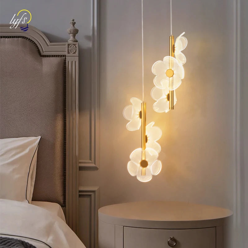 Lustre LED Pendant Light Fixture Nordic Hanging Lamps For Ceiling Bedside Bedroom Home Children's Room Decoration Pendant Lamp