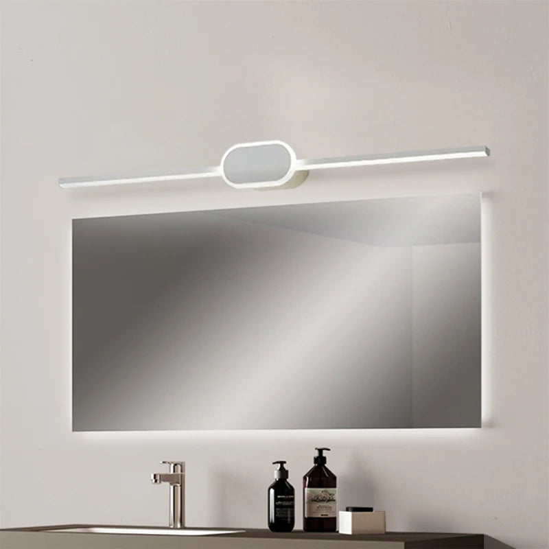 Modern LED Mirror Lamp Bathroom Mirrors Lights Vanity Lighting Black White 40/60cm Bedroom Lights Home Decor Led Lighting Lustre