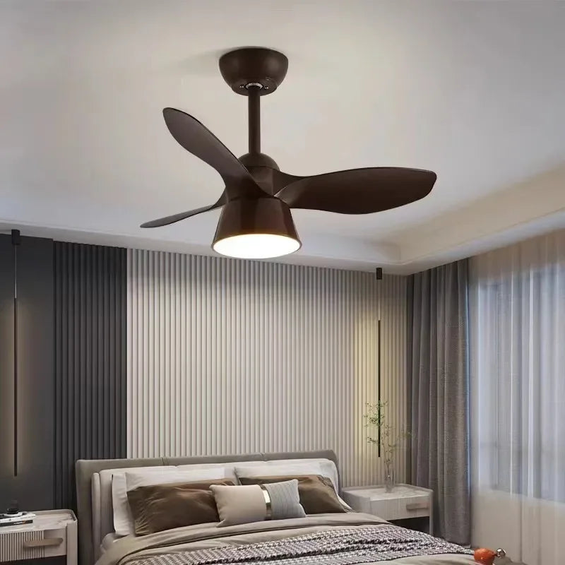 90-240V 32 Inch Small Ceiling Fan Lamp Dining Room Bedroom Ceiling Fan Light With Remote Control 6 Speed Fan Pendant Light