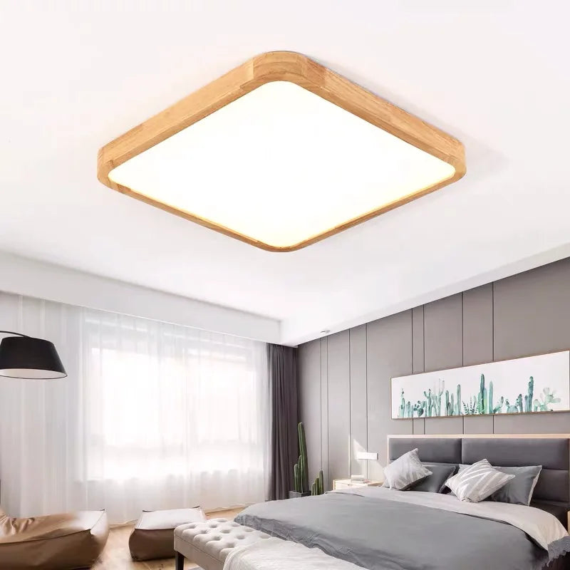 Modern Led Ceiling Light Living room bedroom wooden Led ceiling lamp Corridor Balcony Rectangle Square lighting Kitchen fixture