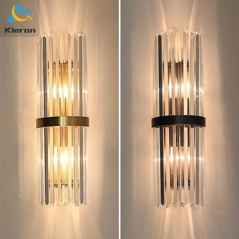 Modern Simple 40CMcrystal LED Wall Lights Living Room Bathroom Study Bedroom Wall Lamp Waterproof Antirust Alloy Room Decor Lamp