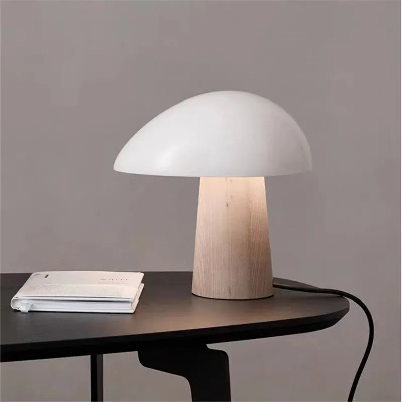 Night Owl Table Lamp Nordic creative wood grain light minimalist mushroom light post modern hotel study art restaurant light