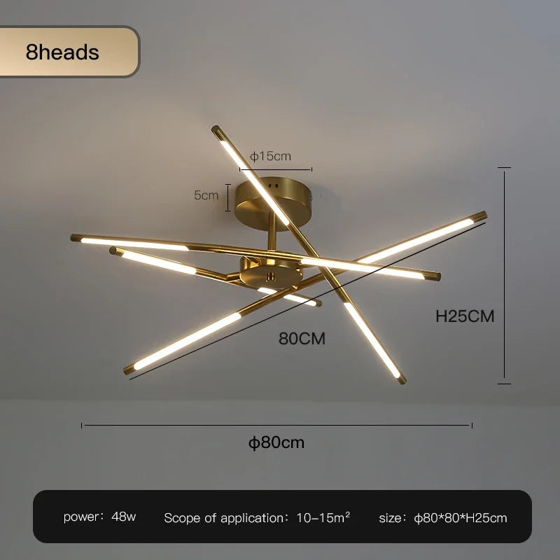 Nordic Hanging Chandelier For Living Room Dining Room Bedroom Kitchen Golden Room Decoration Loft LED Ceiling Light Home Lamps