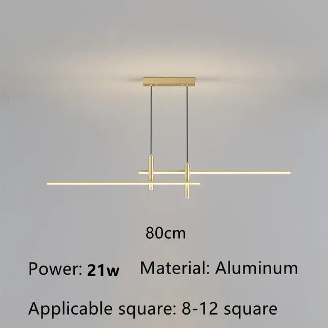 Modern Led Dining Table Chandelier Gold Black Minimalist for Kitchen Dining Room Pendant Lamp Home Decor Lighting Luster Fixture