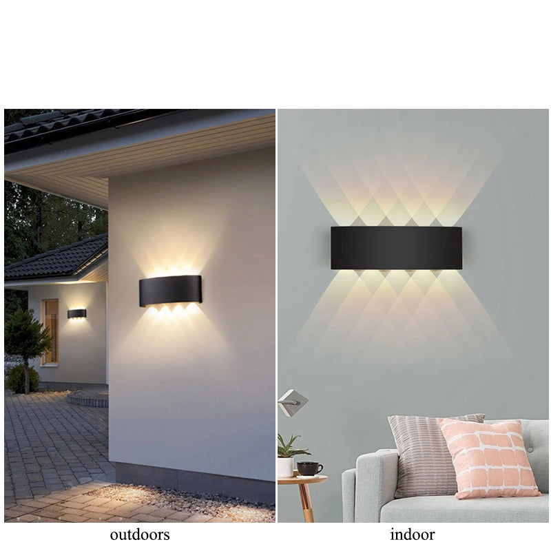 LED  Outdoor Waterproof Wall Lamp IP65 Interior Wall Light 4W 6W 8W 10W Garden Lights Bedroom Living Room Stairs Lighting