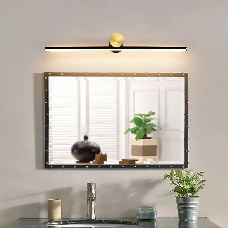 Modern LED Mirror Light Bathroom Wall Light 40/60cm Black and White Light Sinks Bedroom Vanity Lighting Led Lighting Fixtures