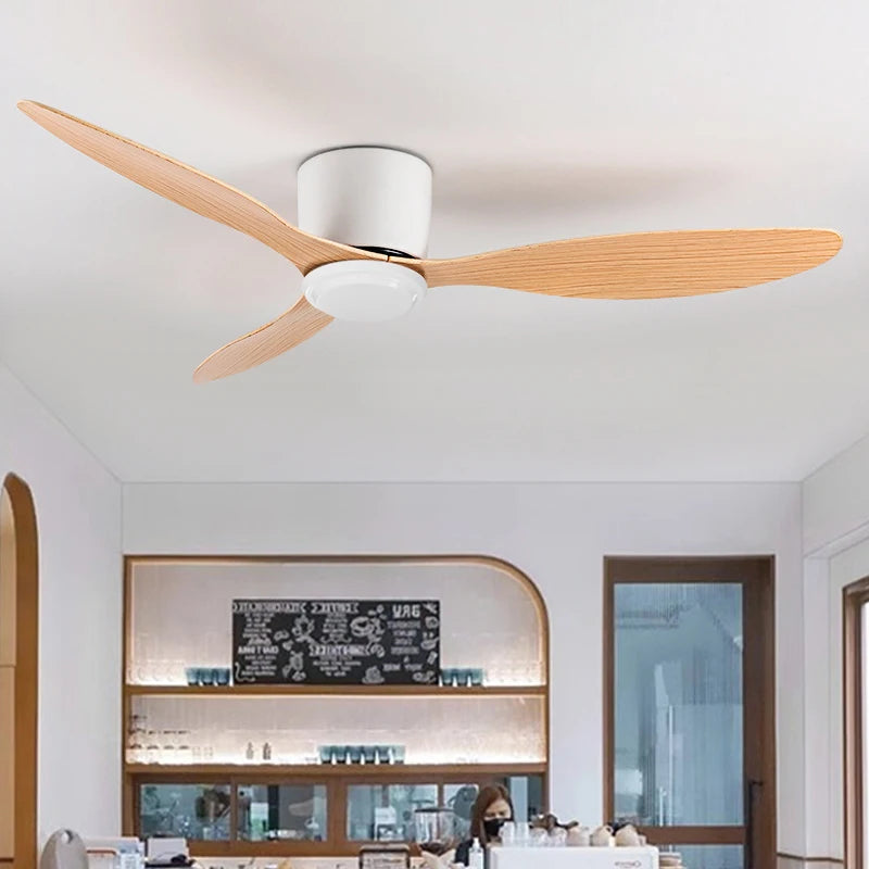 Modern Black White Low Floor DC Motor 30W Ceiling Fans With Remote Control Simple Ceiling Fan Without Light Home Fan