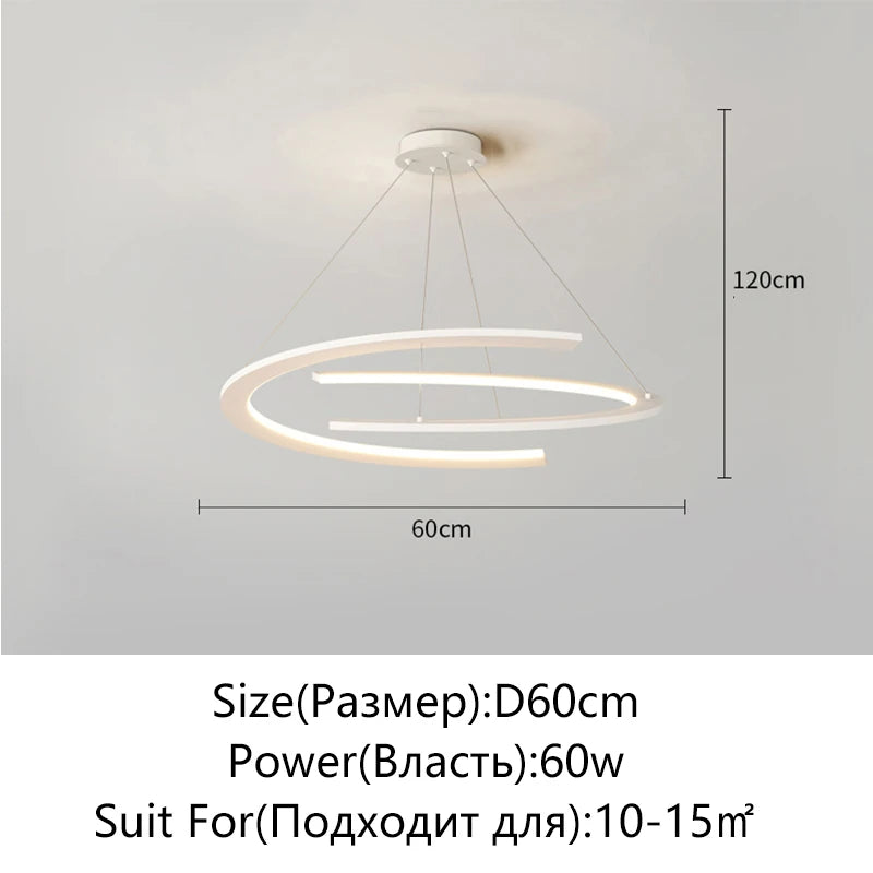 Modern LED Ceiling Chandelier White/Black Home Lighting Living Room Bedroom Dining Room Room Decoration Indoor Lighting Lamp