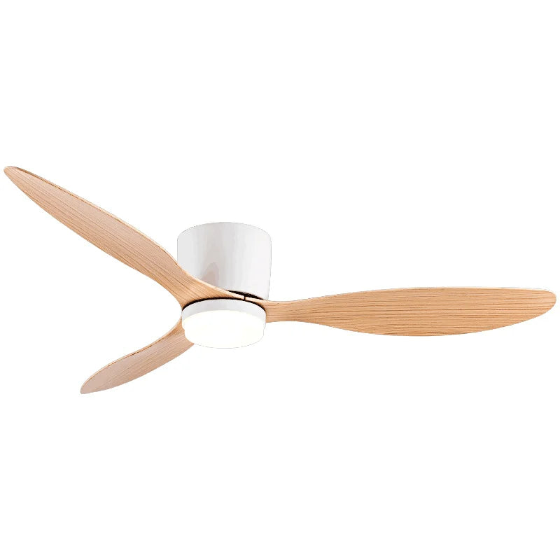 Low Floor Ceiling Fans Only 42 Inch 52 Remote Control Cooling Fans Lamp Design Ceiling Fan With Light White wood Black Color FAN