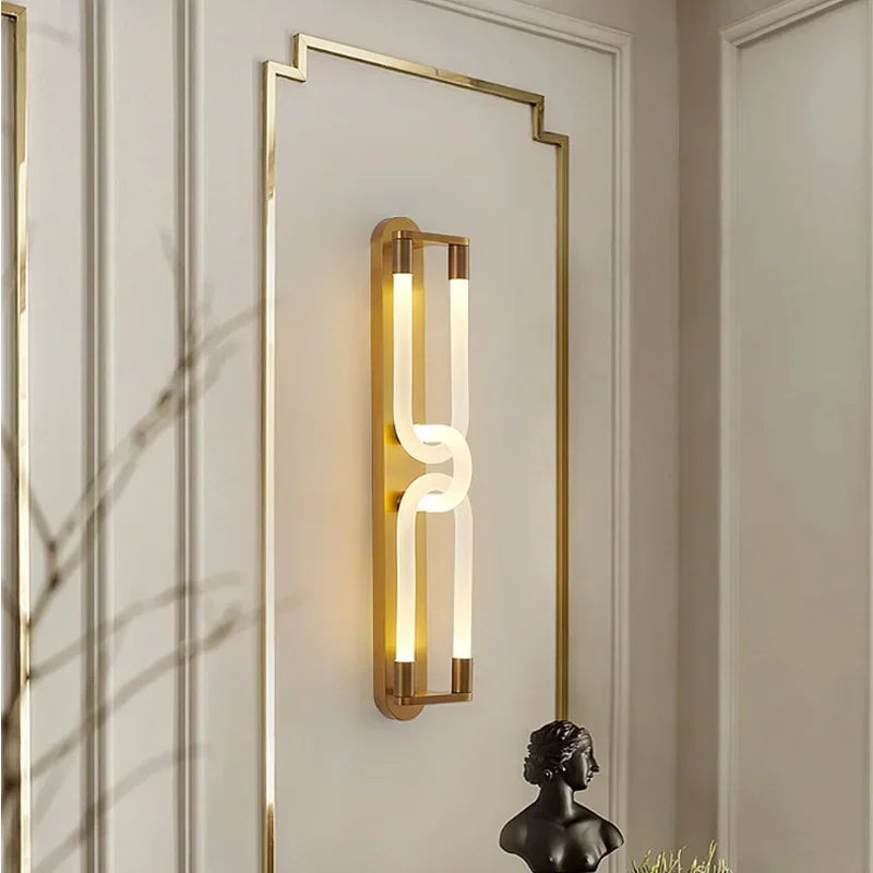 Light Luxury LED Wall Light Modern Acrylic Double Head Wall Light Living Room Bedroom Corridor Hotel Bedside Decorative Lamp