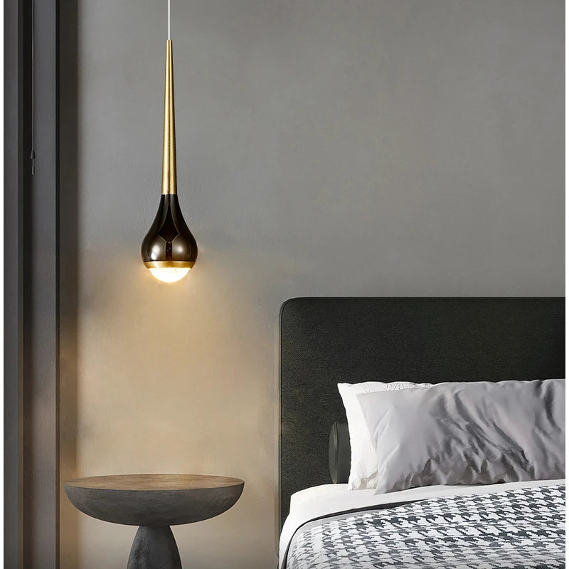 Fumi Minimalist Design Modern  Pendant Light,  LED Pendant Lighting for Bedroom Living Room Bathroom, Restaurant Single Hanging